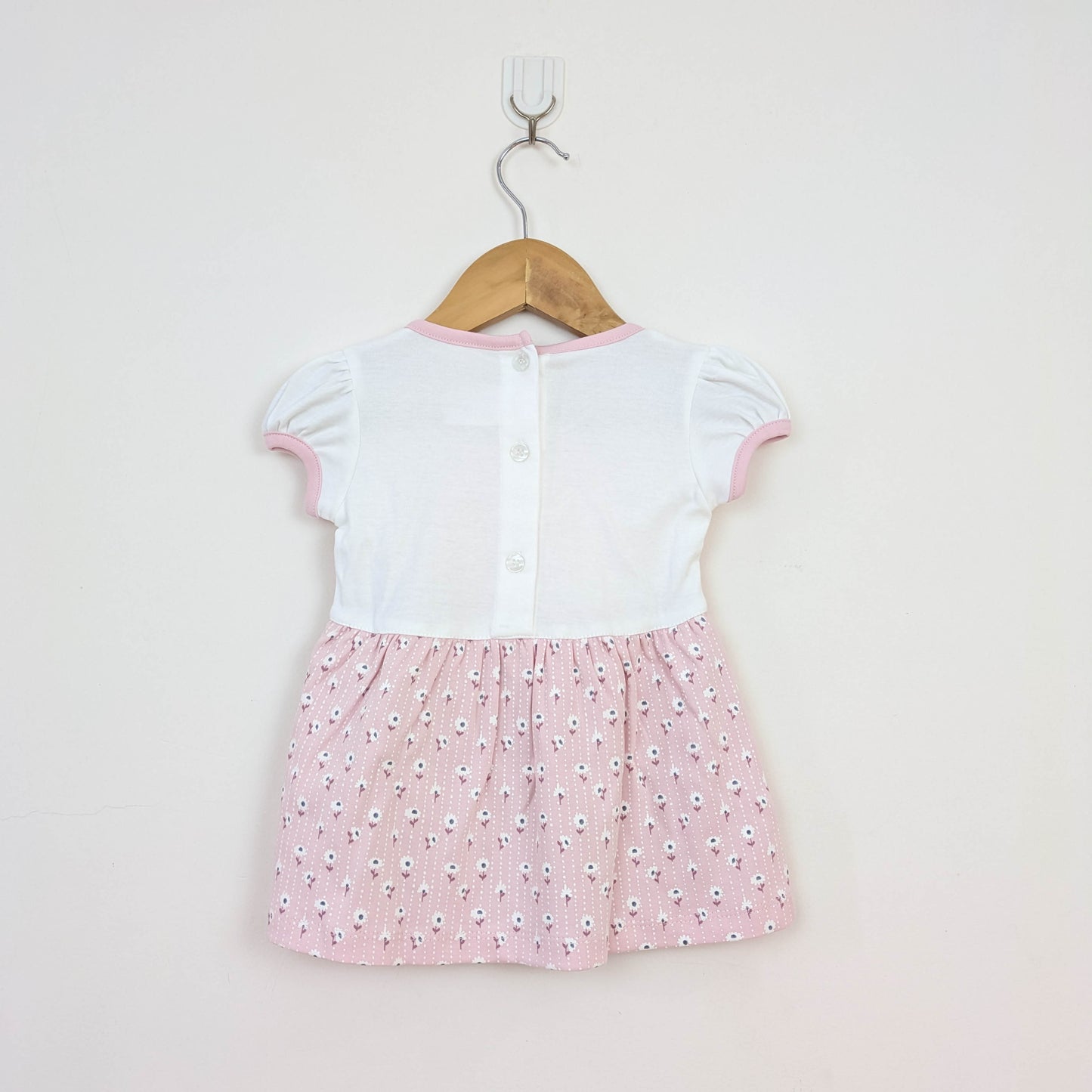 Sweet Pink Floral Bunny 2-in-1 Layered Dress