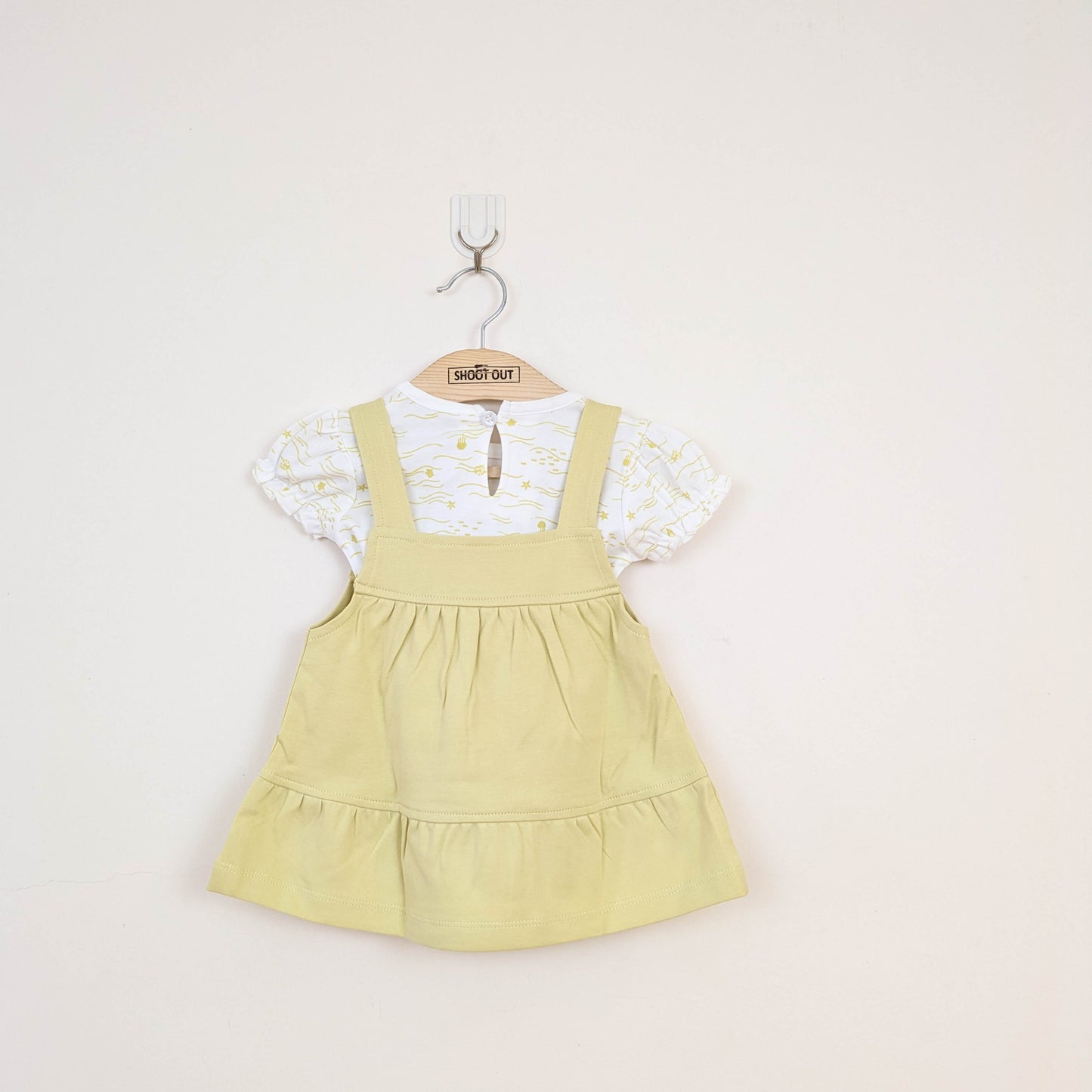 Baby Girl 2-Piece Ocean Theme Pinafore Dress Set