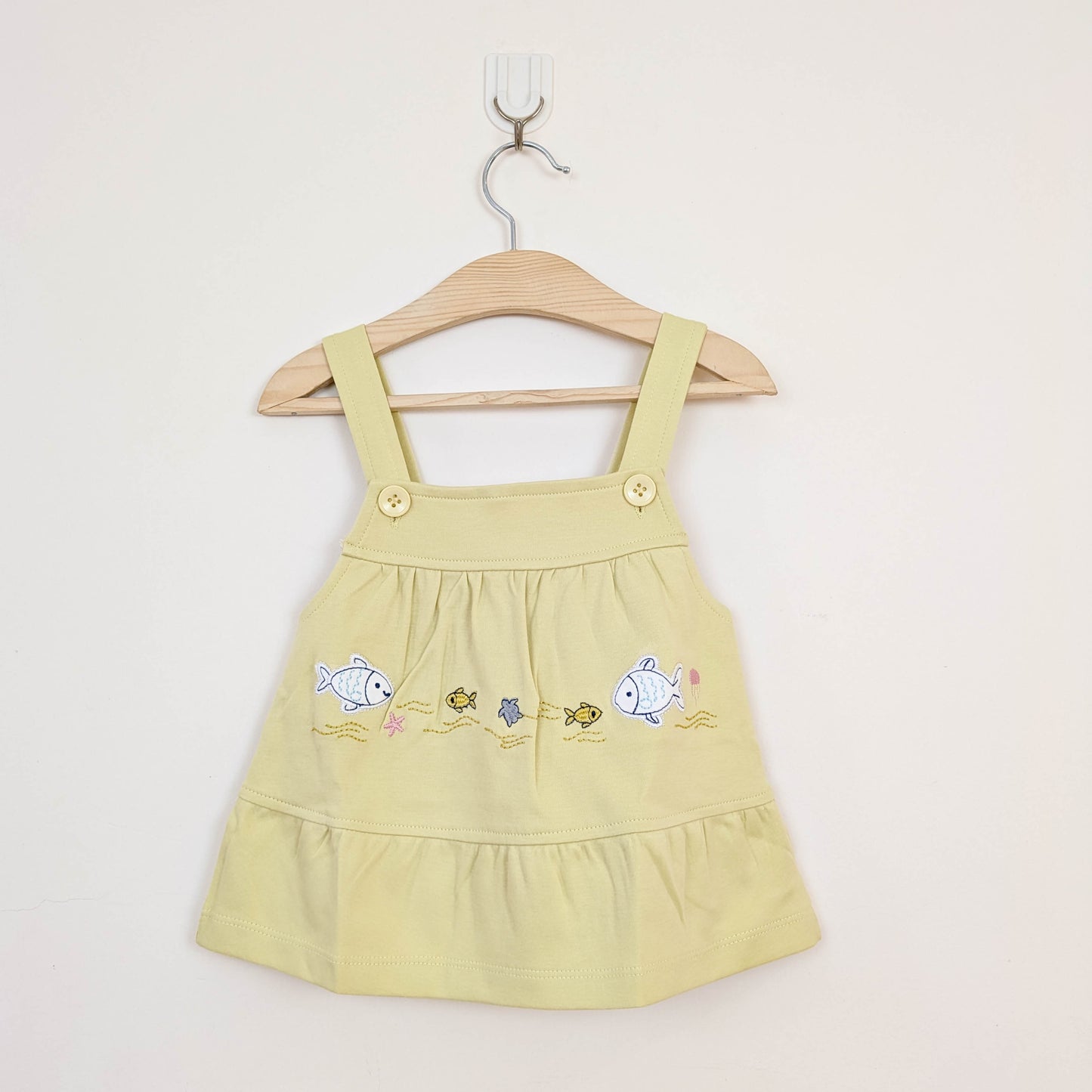 Baby Girl 2-Piece Ocean Theme Pinafore Dress Set