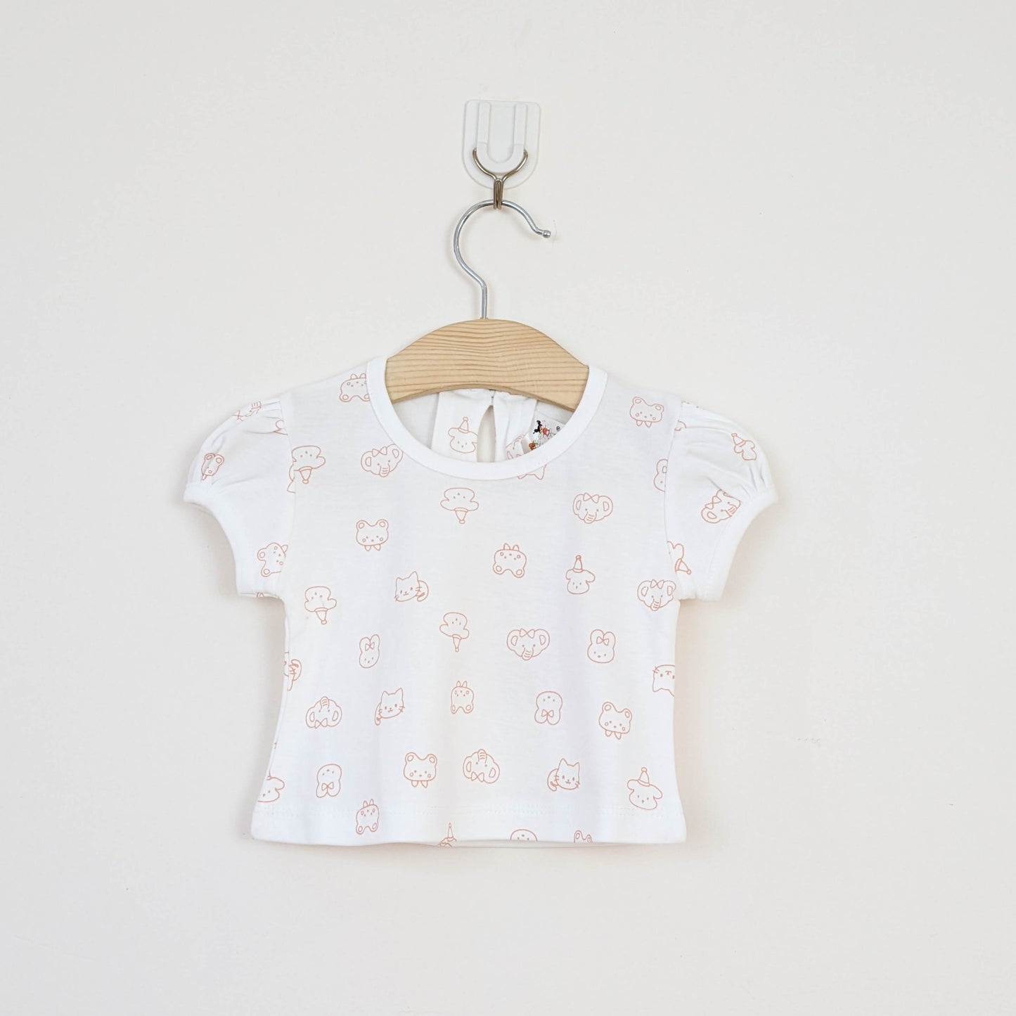 Baby Girl 2-Piece "HAPPY" Animal Pinafore Dress Set