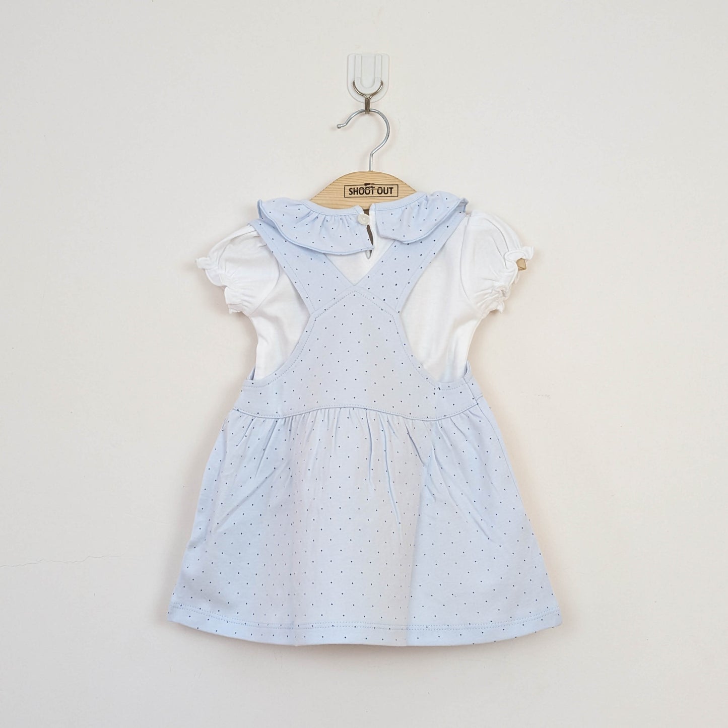 Baby Girl 2-Piece "Sweet Home" Bunny Pinafore Dress Set
