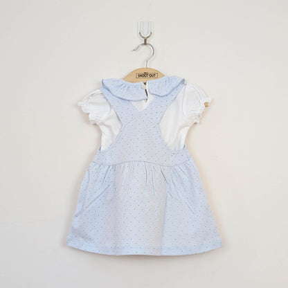 Baby Girl 2-Piece "Sweet Home" Bunny Pinafore Dress Set