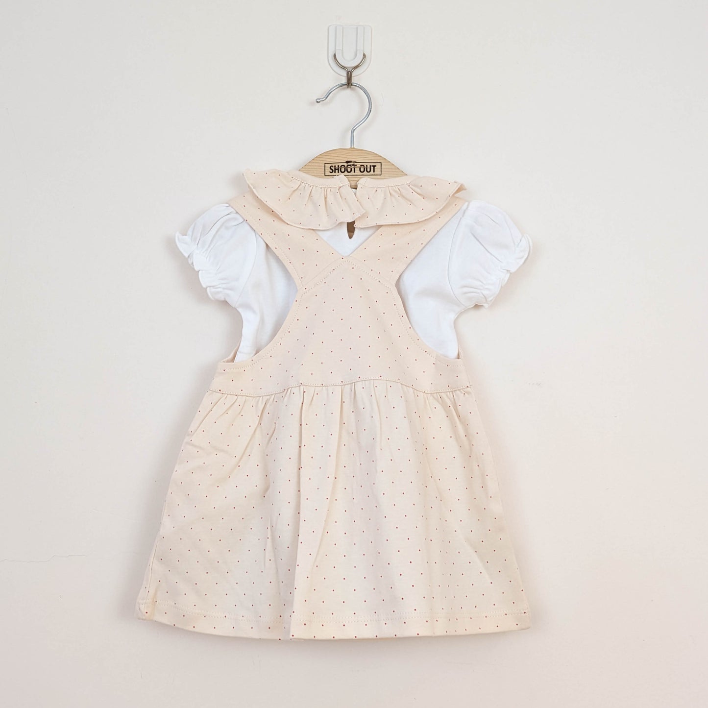 Baby Girl 2-Piece "Sweet Home" Bunny Pinafore Dress Set