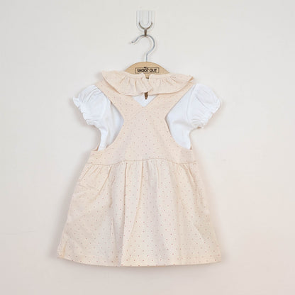 Baby Girl 2-Piece "Sweet Home" Bunny Pinafore Dress Set