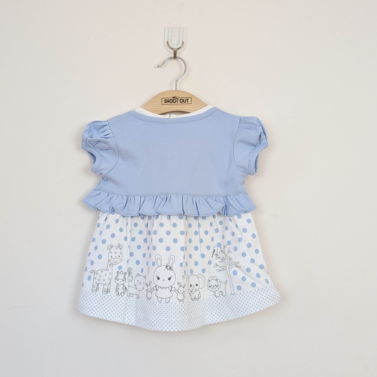 Baby Girls Two-Piece Animal & Polka Dot Dress Set