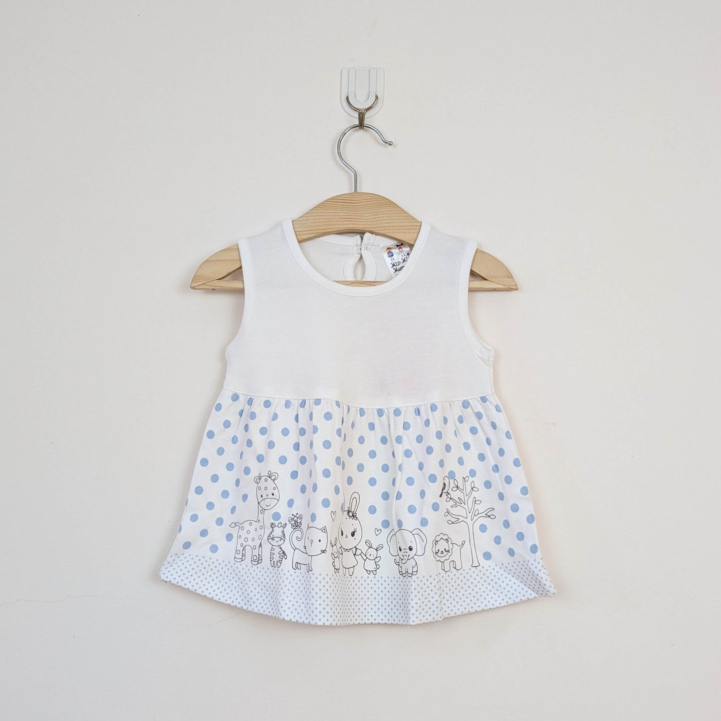 Baby Girls Two-Piece Animal & Polka Dot Dress Set
