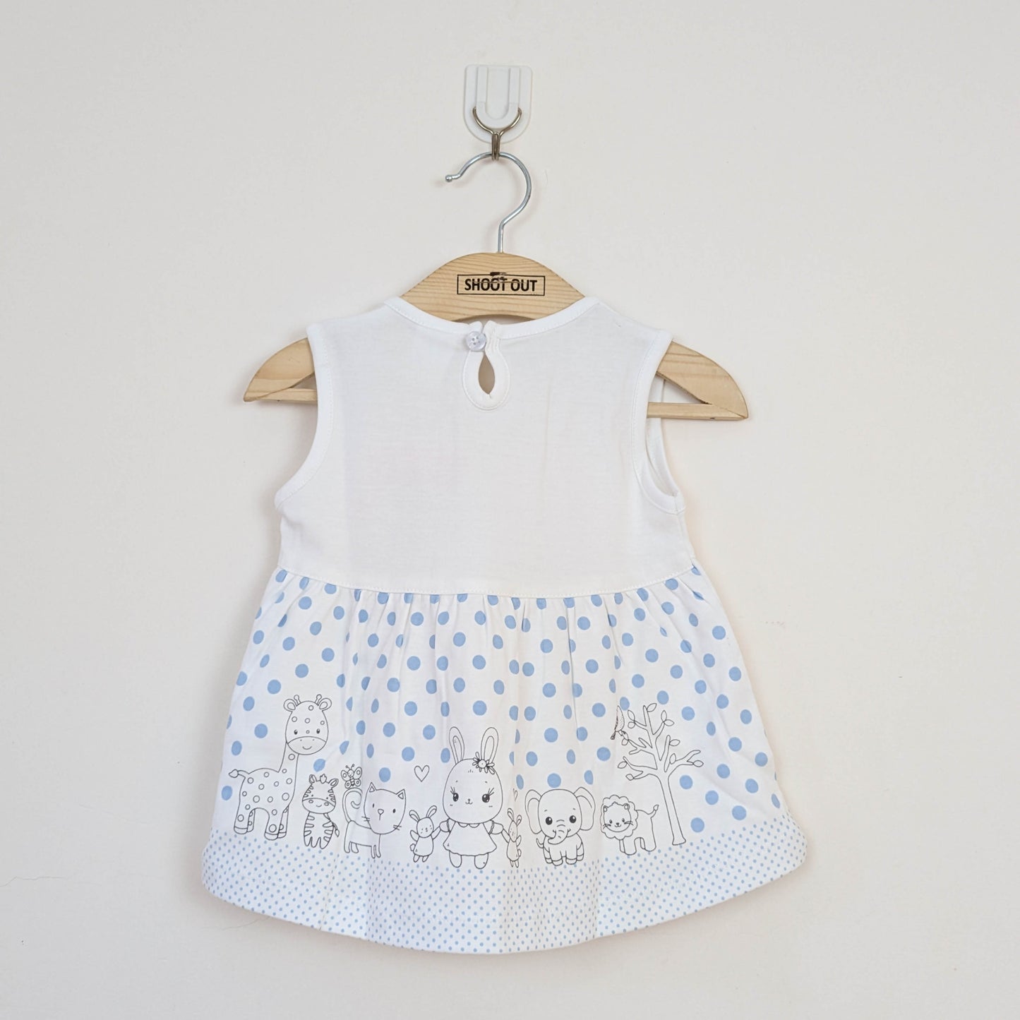 Baby Girls Two-Piece Animal & Polka Dot Dress Set
