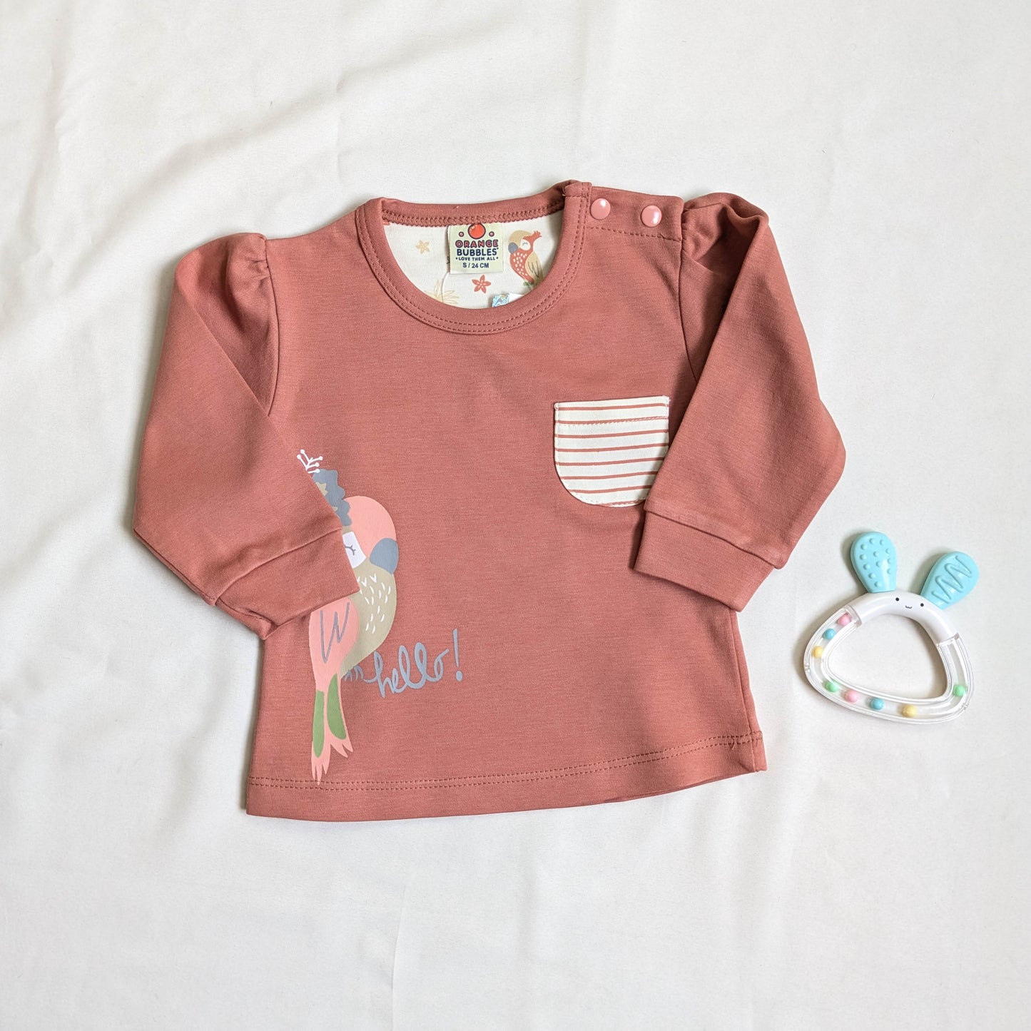 Parrot Print Top & All-Over Tropical Pants Set