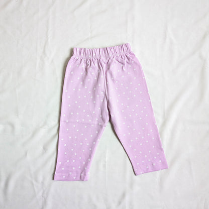 Puff Sleeve Top & Floral Leggings Set