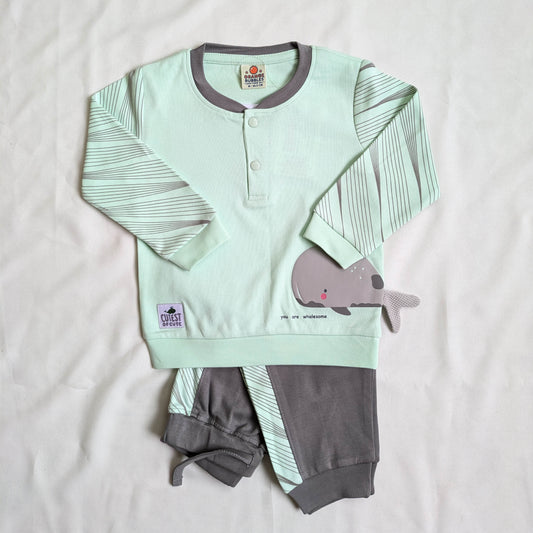 Whalesome Whale Graphic Top & Joggers Set