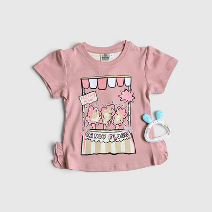 Candy Floss Top & Polka Dot Leggings Set