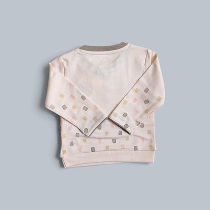 Unisex Baby Light Pink Hedgehog Henley Top & Taupe Trousers Set