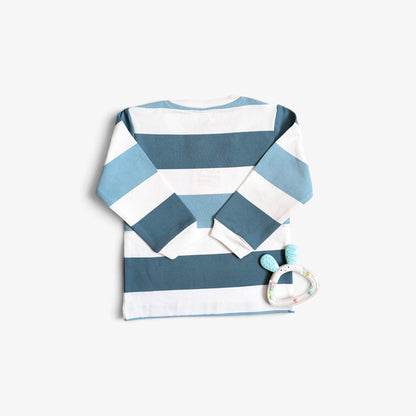 Striped Tiger Pocket Top & Textured Joggers Set