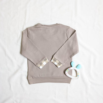 afari Animal Sweatshirt & Gingham Pocket Joggers Set