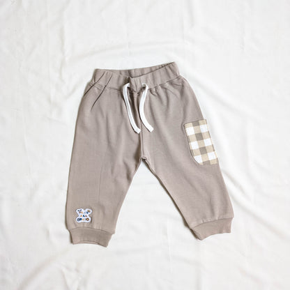 afari Animal Sweatshirt & Gingham Pocket Joggers Set
