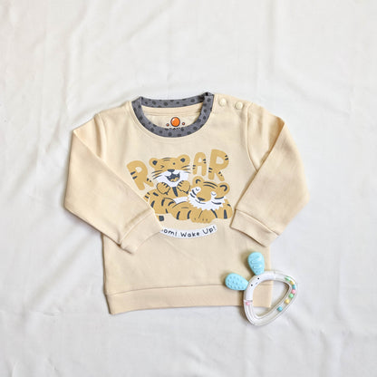Cozy Tiger-Print Baby Sweatshirt & Jogger Set