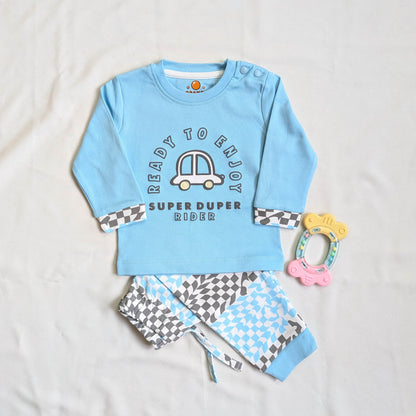 Super Duper Rider Baby Long-Sleeve & Pants Set