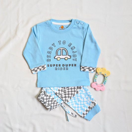 Super Duper Rider Baby Long-Sleeve & Pants Set