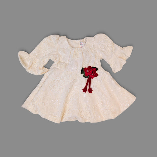 Elegance Floral Sequin Party Frock