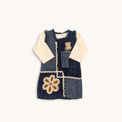 Daisy Denim Pinafore Set