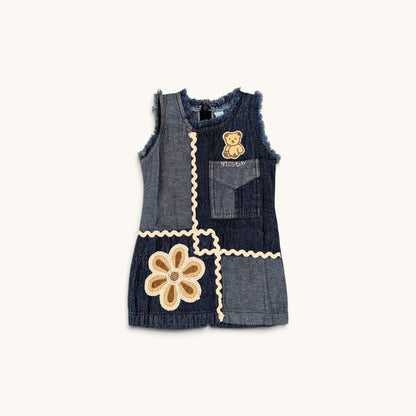 Daisy Denim Pinafore Set