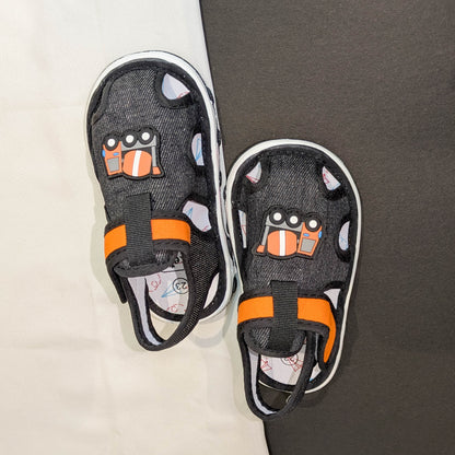 Toddler Closed-Toe Denim Sandals black