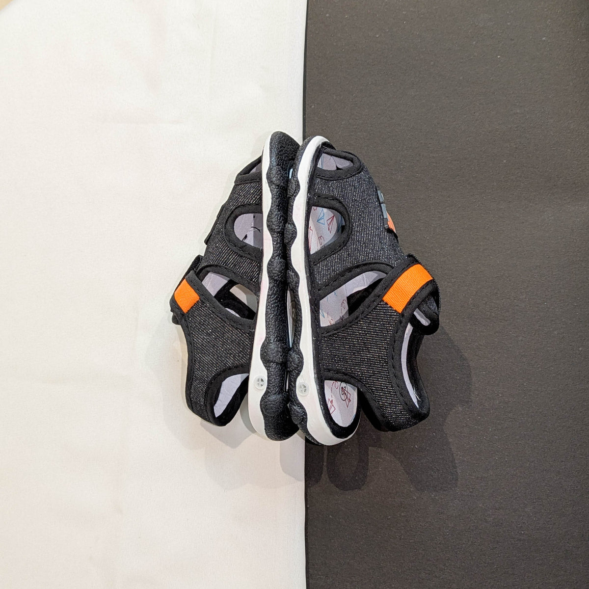 Toddler Closed-Toe Denim Sandals black