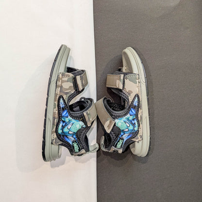 Kids Superhero Camo Outdoor Sandals