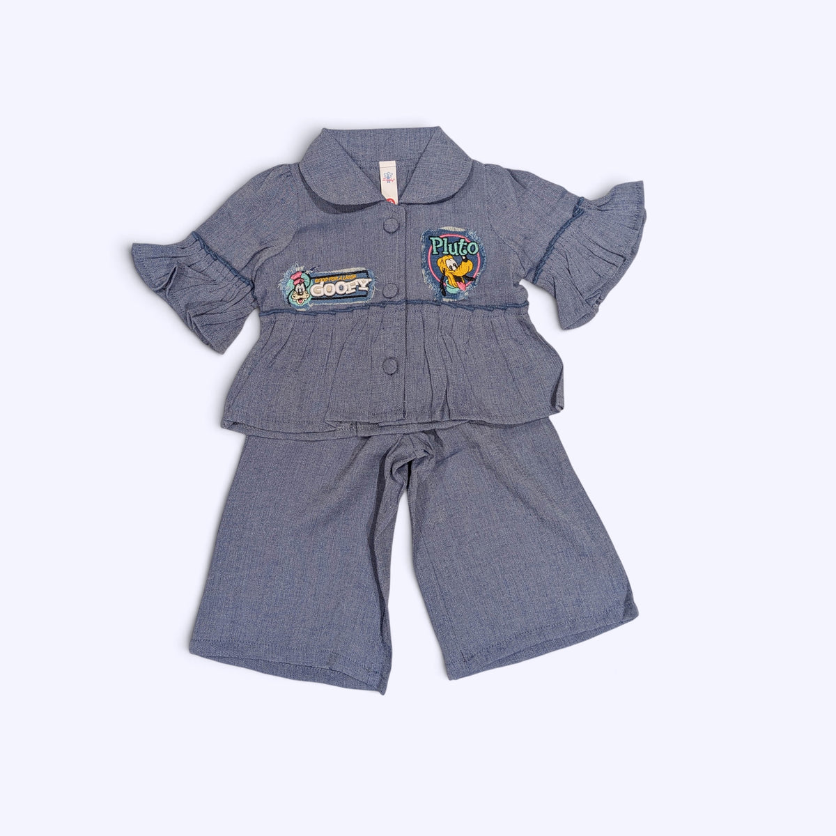 Kids 2-Piece Denim-Look Character Outfit Set