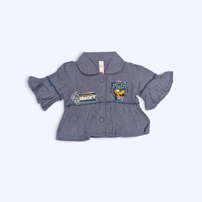 Kids 2-Piece Denim-Look Character Outfit Set