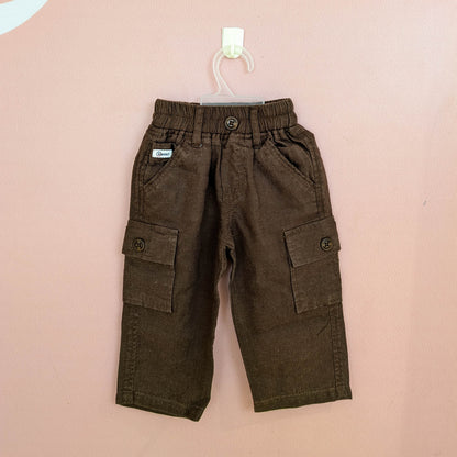 Boys 3-Piece Safari Cargo Outfit Set – Inner T-Shirt, Outer Jacket & Cargo Trousers (Dark Brown)