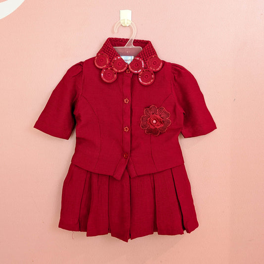 Girls' 2-Piece Red Co-Ord Set