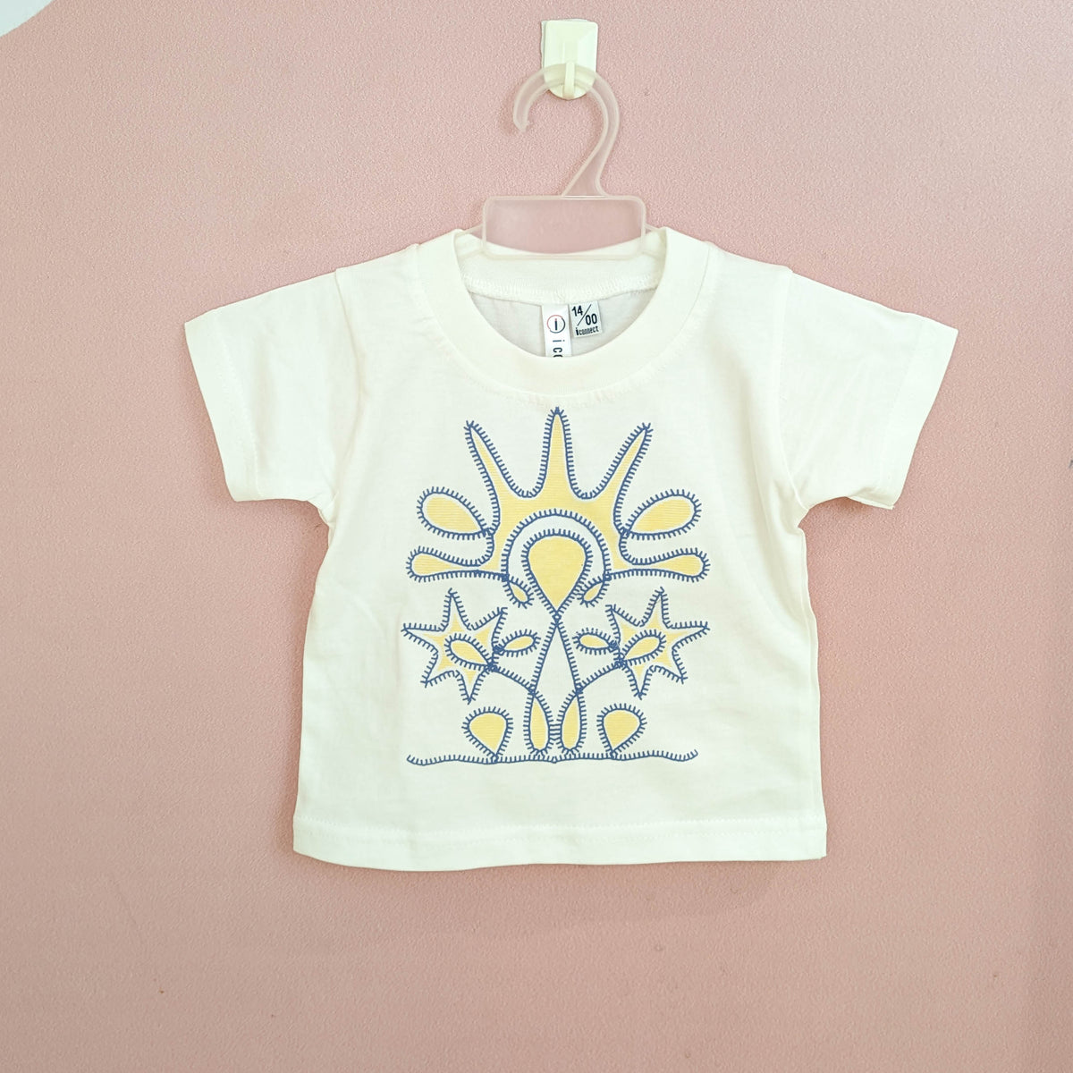 Boys Sun Embroidery Set – Linen-Look Shirt-Jacket, Graphic Tee & Denim Cargo Shorts
