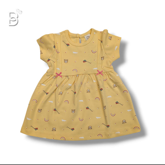 NEWBORN FROCK -YELLOW