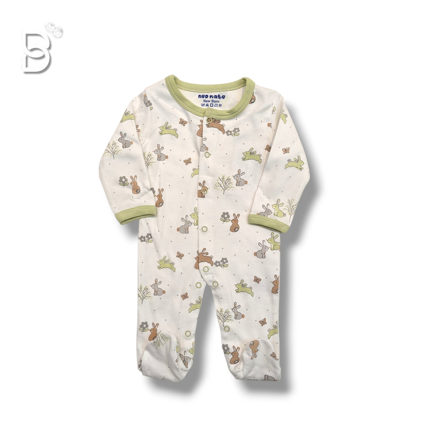 NEWBORN SET-WHITE & GREEN