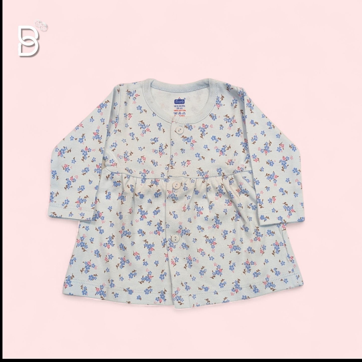 NEWORN FROCK-BLUE
