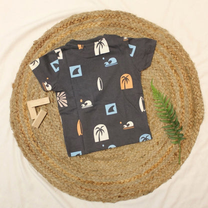 New born casual wear set-Ash Colour