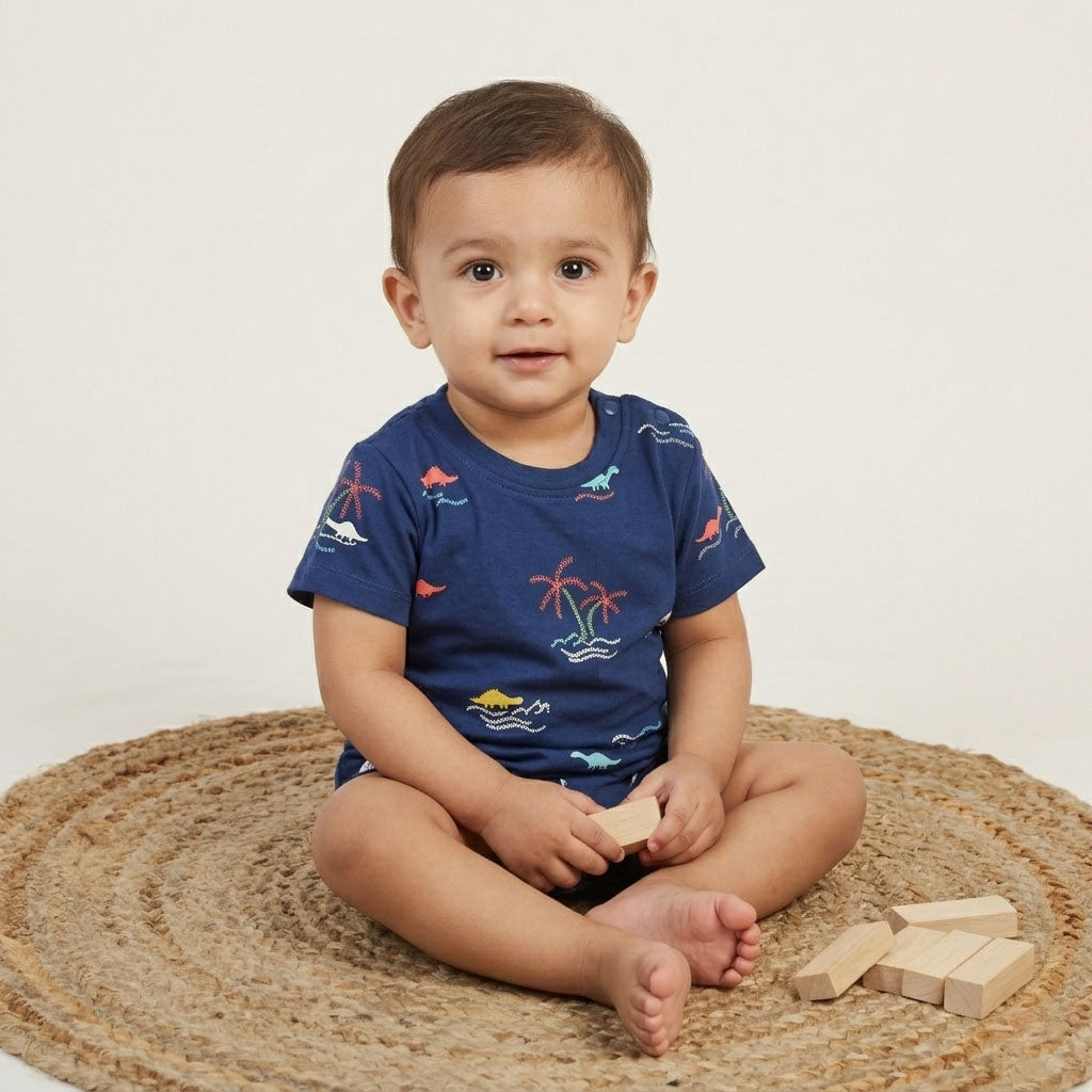 New Born Tee -Navy Blue