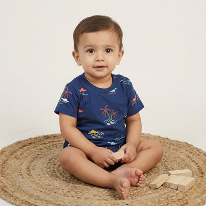 New Born Tee -Navy Blue