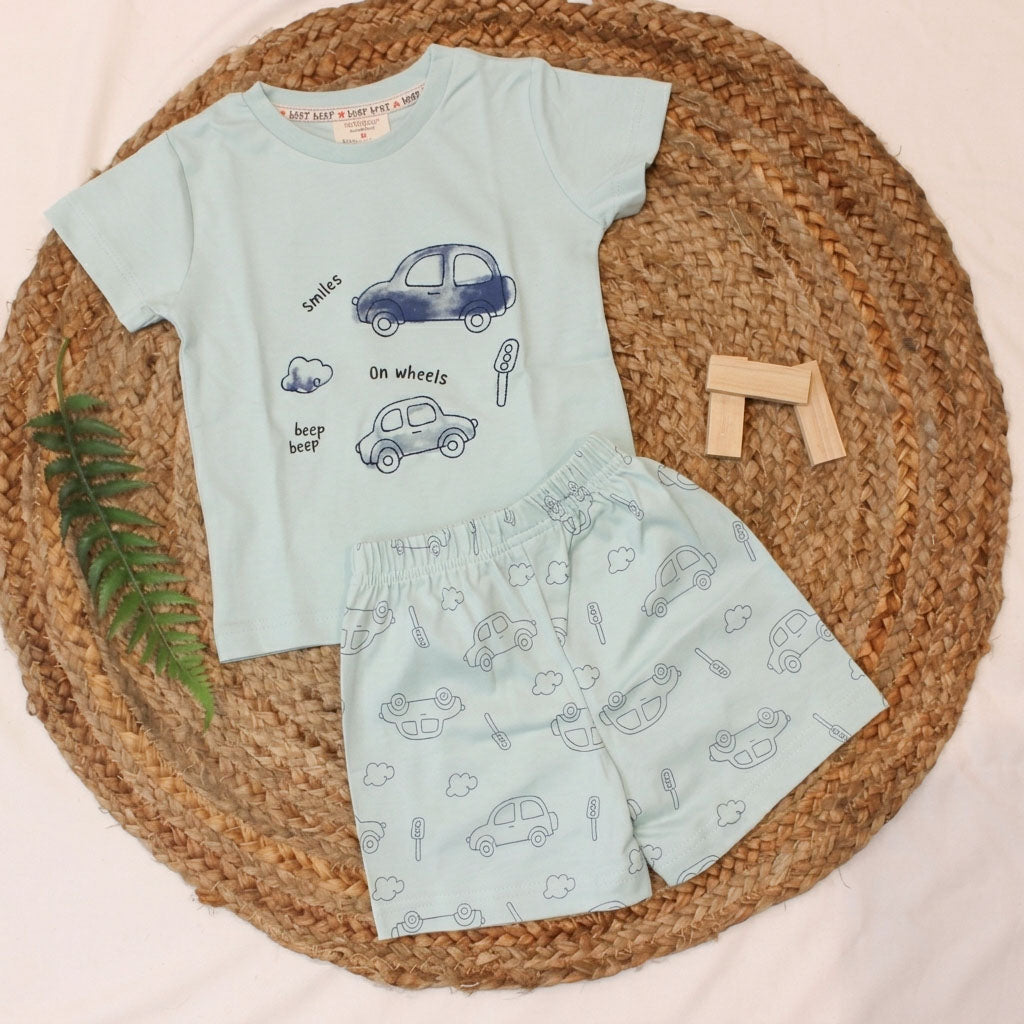 New Born Boys Casual Wear- Mint Green