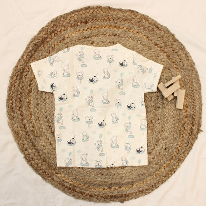 New Born Casual Wear-Cream