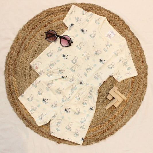 New Born Casual Wear-Cream