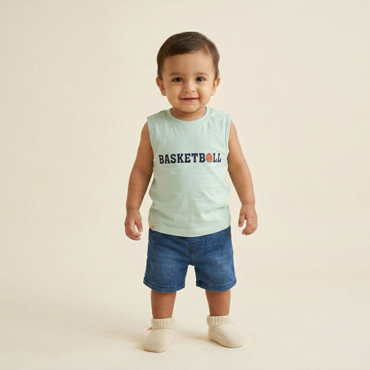 New Born Tee-Mint Green