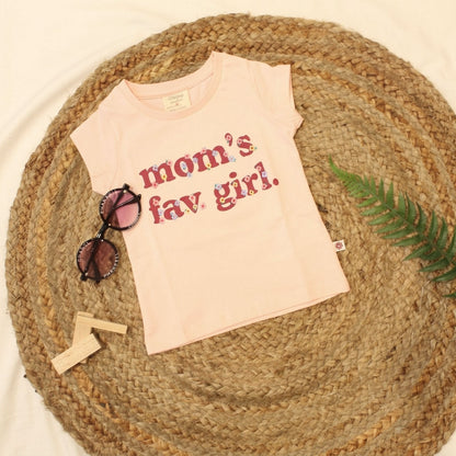 New Born Girls Tee-Peach