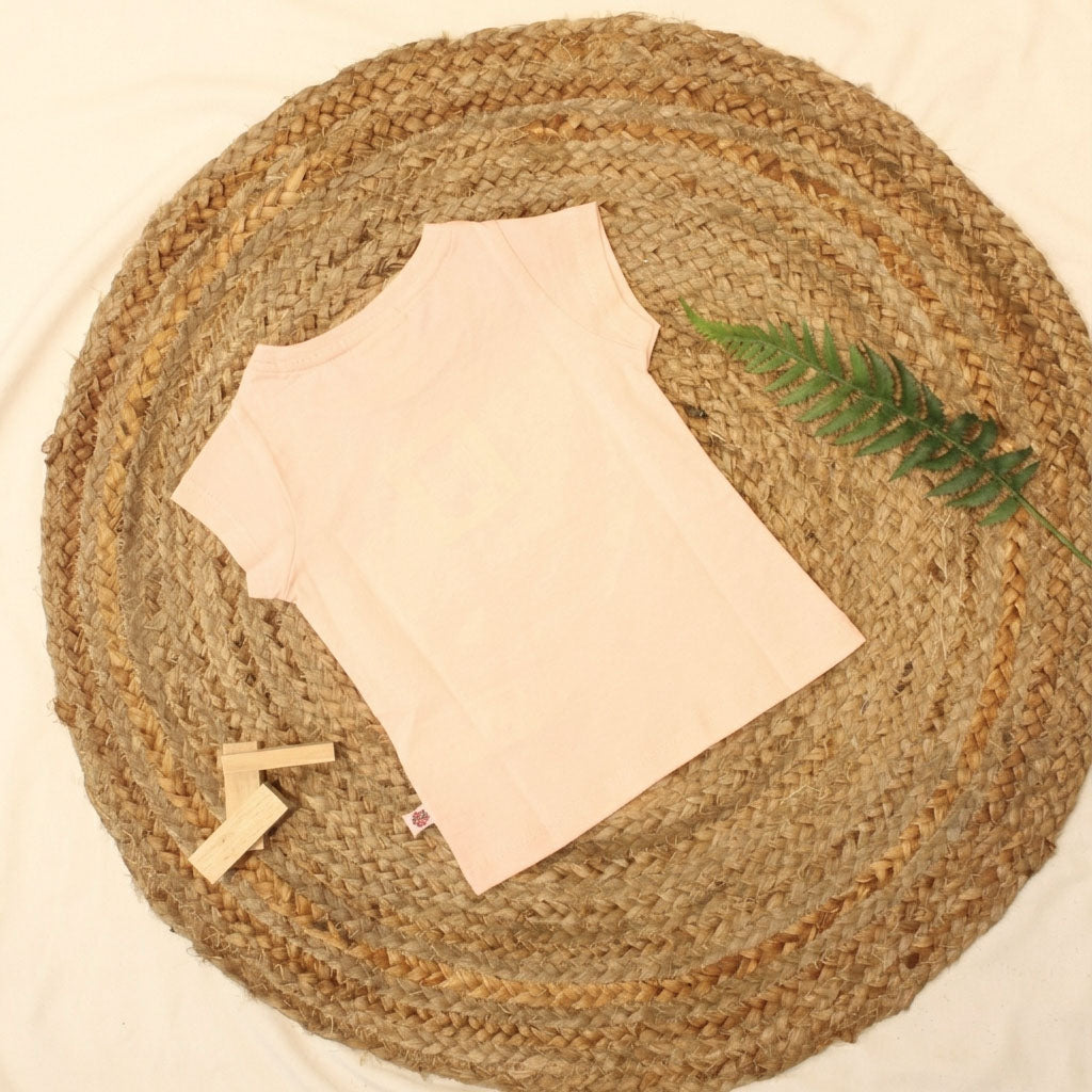 New Born Girls Tee-Peach