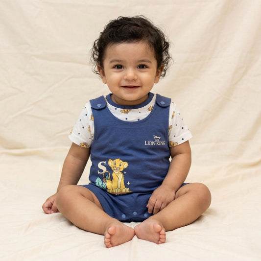 New born casual wear two piece set blue
