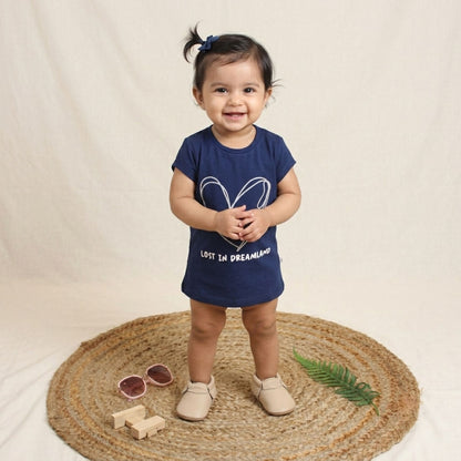 New Born Girls Tee -Navy Blue
