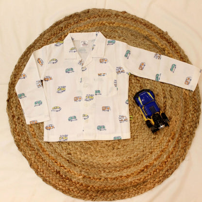 Unisex Night Suits-White Colour
