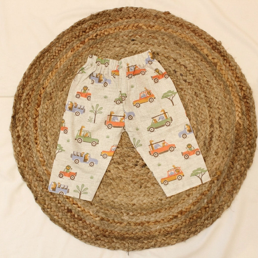 New Born Unisex Safari Jeep Cotton Night Suit