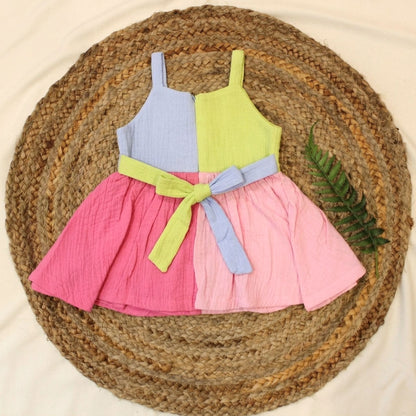 New born pastel shades frock